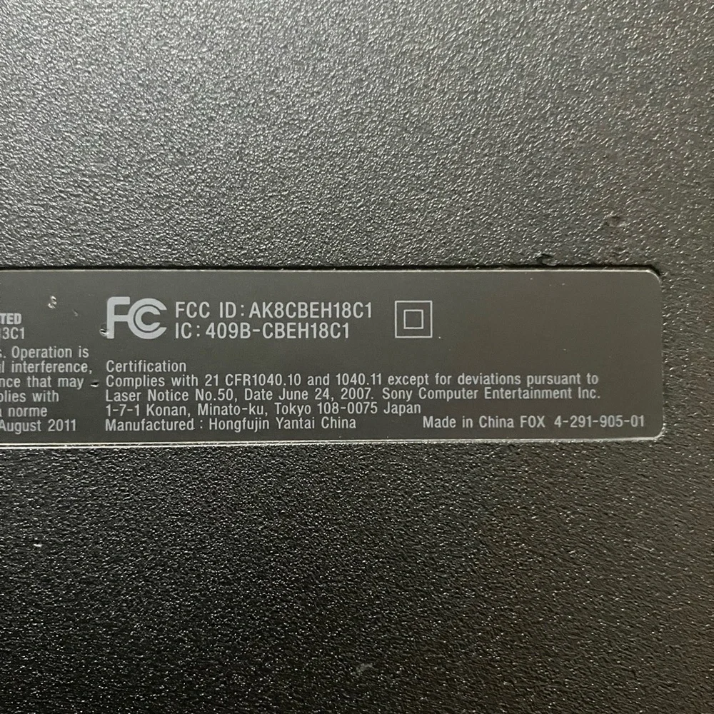 Sony Black PS3 Slim Console Sleek Design